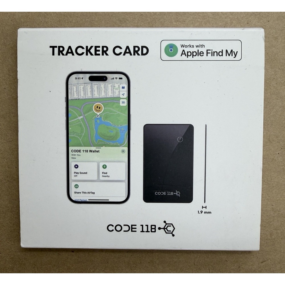 Code 118 Tracker Card - Apple Find My App Never Lose Your Wallet Again! NEW